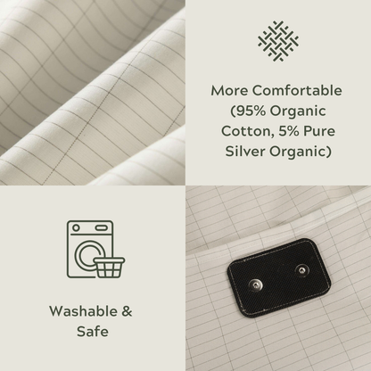 Ground & Glow™ Grounding Fitted Sheet – For Pain-Free, Deep Rest