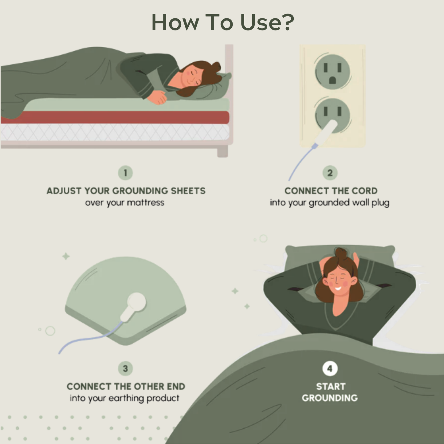 Ground & Glow™ Grounding Fitted Sheet – For Pain-Free, Deep Rest