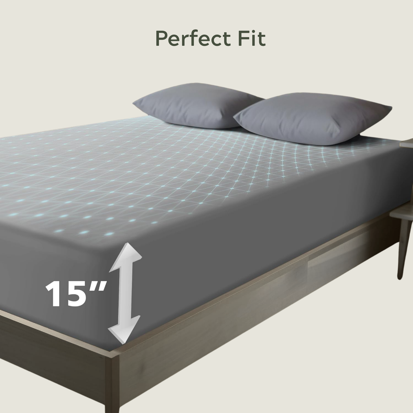 Ground & Glow™ Grounding Fitted Sheet – For Pain-Free, Deep Rest